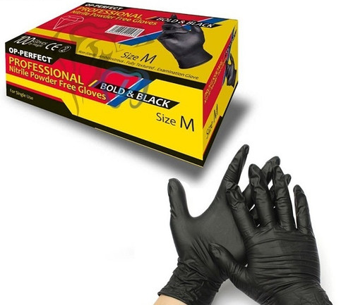 دستکش نیتریل مشکی بسته 100 عددی سایز مدیوم ( متوسط )